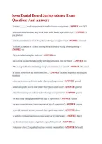 Iowa Dental Board Jurisprudence Exam &NewLine;Questions And Answers 