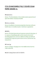 CCA EXAMS BUNDLE FULLY SOLVED EXAM&NewLine;PAPER GRADED A&plus;