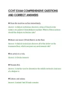 CCHT EXAM COMPREHENSIVE QUESTIONS&NewLine;AND CORRECT ANSWERS