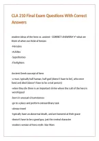 CLA 210 Final Exam Questions With Correct Answers