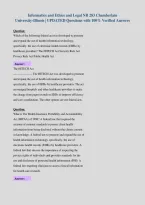 Informatics and Ethics and Legal NR 283 Chamberlain&NewLine;University-Illinois &vert; UPDATED Questions with 100&percnt; Verified Answers