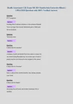 Health Assessment CJE Exam NR 283 Chamberlain University-Illinois &vert;&NewLine;UPDATED Questions with 100&percnt; Verified Answers