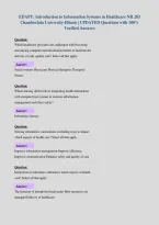EDAPT&colon; Introduction to Information Systems in Healthcare NR 283&NewLine;Chamberlain University-Illinois &vert; UPDATED Questions with 100&percnt;&NewLine;Verified Answers