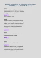 Healthcare Technologies NR 283 Chamberlain University-Illinois &vert;&NewLine;UPDATED Questions with 100&percnt; Verified Answers