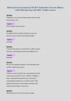 Historical Events In Research NR 283 Chamberlain University-Illinois &vert;&NewLine;UPDATED Questions with 100&percnt; Verified Answers