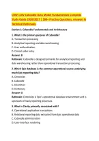 CDW 110V Caboodle Data Model Fundamentals Complete &NewLine;Study Guide 2026&sol;2027 &vert; 500&plus; Practice Questions&comma; Answers & &NewLine;Technical Rationales