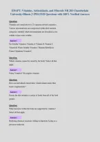 EDAPT&colon; Vitamins&comma; Antioxidants&comma; and Minerals NR 283 Chamberlain&NewLine;University-Illinois &vert; UPDATED Questions with 100&percnt; Verified Answers