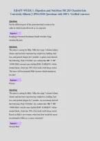 EDAPT-WEEK 1&colon; Digestion and Nutrition NR 283 Chamberlain&NewLine;University-Illinois &vert; UPDATED Questions with 100&percnt; Verified Answers