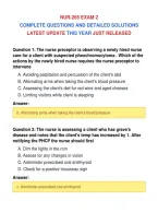 NUR-265 EXAM 2&NewLine;COMPLETE QUESTIONS AND DETAILED SOLUTIONS&NewLine;LATEST UPDATE THIS YEAR JUST RELEASED