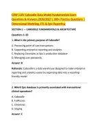 CDW 110V Caboodle Data Model Fundamentals Exam &NewLine;Questions & Answers 2026&sol;2027 &vert; 300&plus; Practice Questions &vert; &NewLine;Dimensional Modeling&comma; ETL & Epic Reporting 