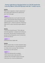 Nursing Application for Managing Patient Care NR 283 Chamberlain&NewLine;University-Illinois &vert; UPDATED Questions with 100&percnt; Verified Answers