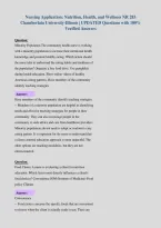 Nursing Application&colon; Nutrition&comma; Health&comma; and Wellness NR 283&NewLine;Chamberlain University-Illinois &vert; UPDATED Questions with 100&percnt;&NewLine;Verified Answers