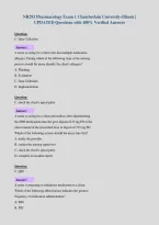 NR293 Pharmacology Exam 1 Chamberlain University-Illinois &vert;&NewLine;UPDATED Questions with 100&percnt; Verified Answers&NewLine;