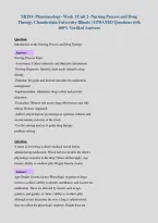 NR293- Pharmacology- Week 1&sol;Unit 2- Nursing Process and Drug&NewLine;Therapy Chamberlain University-Illinois &vert; UPDATED Questions with&NewLine;100&percnt; Verified Answers