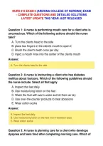 NURS 215 EXAM 2 &lpar;ARIZONA COLLEGE OF NURSING&rpar; EXAM- COMPLETE QUESTIONS AND DETAILED SOLUTIONS&NewLine;LATEST UPDATE THIS YEAR JUST RELEASED