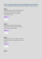 NR293 - Nursing Application&colon; Hormonal Regulation Drugs Chamberlain&NewLine;University-Illinois &vert; UPDATED Questions with 100&percnt; Verified Answers