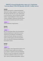 NR507NP Advanced Pathophysiology edapt week 1 Chamberlain&NewLine;University-Illinois &vert; UPDATED Questions with 100&percnt; Verified Answers