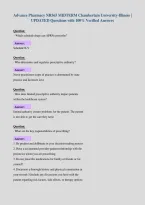 Advance Pharmacy NR565 MIDTERM Chamberlain University-Illinois &vert;&NewLine;UPDATED Questions with 100&percnt; Verified Answers&NewLine;