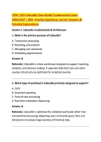 CDW 110V Caboodle Data Model Fundamentals Exam &NewLine;2026&sol;2027 &vert; 300&plus; Practice Questions&comma; Correct Answers & &NewLine;Detailed Explanations 