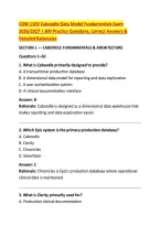 CDW 110V Caboodle Data Model Fundamentals Exam &NewLine;2026&sol;2027 &vert; 300 Practice Questions&comma; Correct Answers & &NewLine;Detailed Rationales 