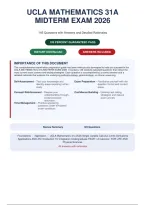 UCLA Mathematics 31A Midterm Exam 2026 &vert; 145 Questions and Answers with Detailed Rationales  & Why the Other Answers Are Wrong & References  &vert; A&plus; Guide&NewLine; 
