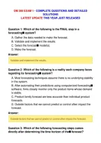 OM 300 EXAM 1 - COMPLETE QUESTIONS AND DETAILED&NewLine;SOLUTIONS&NewLine;LATEST UPDATE THIS YEAR JUST RELEASED