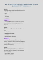 NRP 511 - ADV PATHO University of Phoenix-Arizona &vert; UPDATED&NewLine;Questions with 100&percnt; Verified Answers