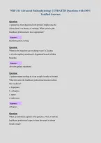 NRP 511 Advanced Pathophysiology &vert; UPDATED Questions with 100&percnt;&NewLine;Verified Answers