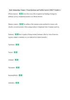 Kuby Immunology Chapter 1 Exam Questions and Verified Answers 2026&sol;27 Graded A&plus; &NewLine;