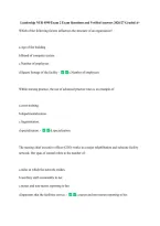 Leadership NUR 4590 Exam 2 Exam Questions and Verified Answers 2026&sol;27 Graded A&plus; &NewLine;