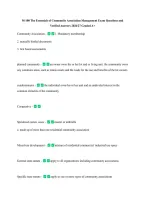 M-100 The Essentials of Community Association Management Exam Questions and &NewLine;Verified Answers 2026&sol;27 Graded A&plus; 