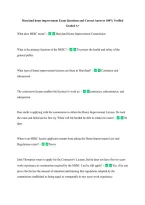 Maryland home improvement Exam Questions and Correct Answers 100&percnt; Verified &NewLine;Graded A&plus;