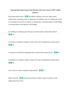 Maryland home improvement Exam Questions and Correct Answers 100&percnt; Verified &NewLine;Graded A&plus;