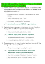 NUR 265 Advanced Med-Surg Exam 1 Practice Test 2026 &vert; Nursing Practice Questions & Answers