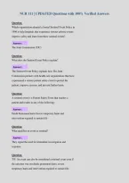 NUR 111 &vert; UPDATED Questions with 100&percnt; Verified Answers&NewLine;