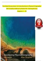 Test Bank for Geosystems&colon; An Introduction to Physical Geography&comma; 5th Canadian Edition by Robert W&period; Christopherson &ndash; All Chapters 1&ndash;20 &lpar;2025&sol;2026 Update&rpar; 