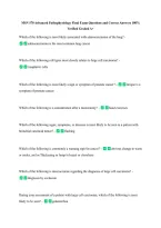 MSN 570 Advanced Pathophysiology Final Exam Questions and Correct Answers 100&percnt; &NewLine;Verified Graded A&plus; 