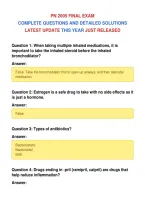 PN 2005 FINAL EXAM&NewLine;COMPLETE QUESTIONS AND DETAILED SOLUTIONS&NewLine;LATEST UPDATE THIS YEAR JUST RELEASED