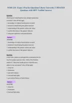 NURS 210 - Exam 1 Practice Questions Liberty University &vert; UPDATED&NewLine;Questions with 100&percnt; Verified Answers