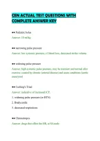 CEN ACTUAL TEST QUESTIONS WITH&NewLine;COMPLETE ANSWER KEY