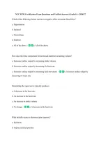 NCC EFM Certification Exam Questions and Verified Answers Graded A&plus; 2026&sol;27 &NewLine;