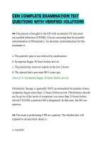 CEN COMPLETE EXAMINATION TEST&NewLine;QUESTIONS WITH VERIFIED SOLUTIONS