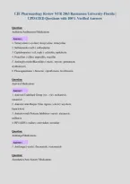 CJE Pharmacology Review NUR 2063 Rasmussen University-Florida &vert;&NewLine;UPDATED Questions with 100&percnt; Verified Answers