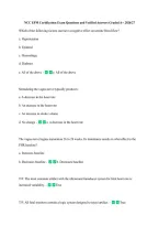 NCC EFM Certification Exam Questions and Verified Answers Graded A&plus; 2026&sol;27 &NewLine;