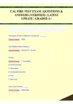 CAL FIRE Exam Questions and Answers 2025 &ndash; Latest Study Guide&comma; Practice Test&comma; Firefighter Exam Review & Preparation