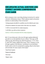 CEN UPDATED ACTUAL QUESTIONS AND&NewLine;CORRECT ANSWERS COMPREHENSIVE&NewLine;STUDY GUIDE
