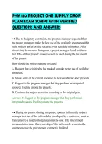 PHY 150 PROJECT ONE SUPPLY DROP&NewLine;PLAN EXAM SCRIPT WITH VERIFIED&NewLine;QUESTIONS AND ANSWERS