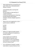 CA Chiropractic Law Exam &lpar;CCLE&rpar; 2026&ndash;2027 &ndash; California Chiropractic Law Study Guide&comma; Practice Questions&comma; Exam Review & Test Preparation