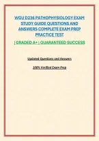 WGU D236 PATHOPHYSIOLOGY EXAM STUDY GUIDE QUESTIONS AND ANSWERS COMPLETE EXAM PREP PRACTICE TEST