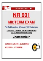 NR601 Midterm Exam &mdash; Primary Care of the Maturing & Aged Family Practicum &vert; Exam Study Guide & Practice Questions